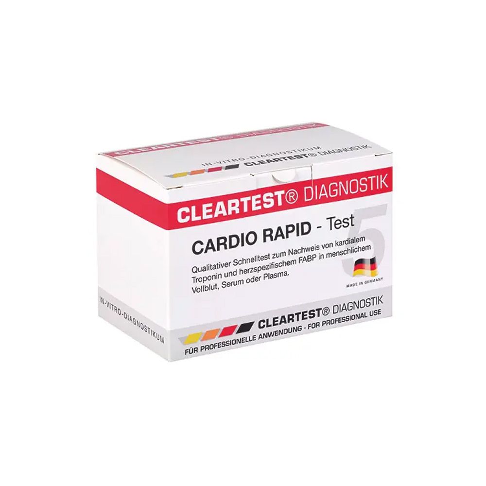 Cleartest® Cardio Rapid Test zum Nachweis von kardialem + FABP Troponin