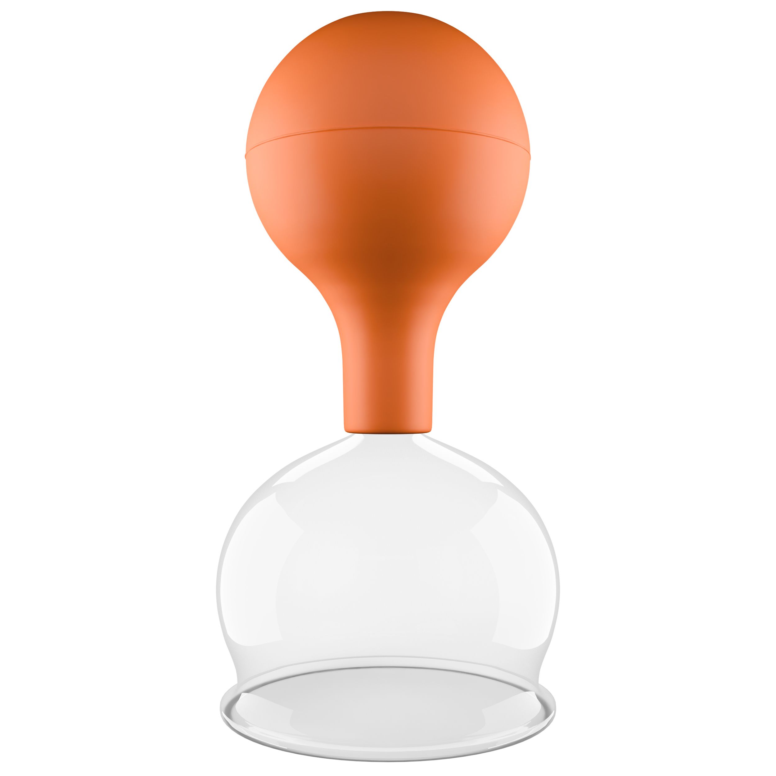 Pulox Schröpfglas aus Echtglas mit Saugball - 62mm in Braun