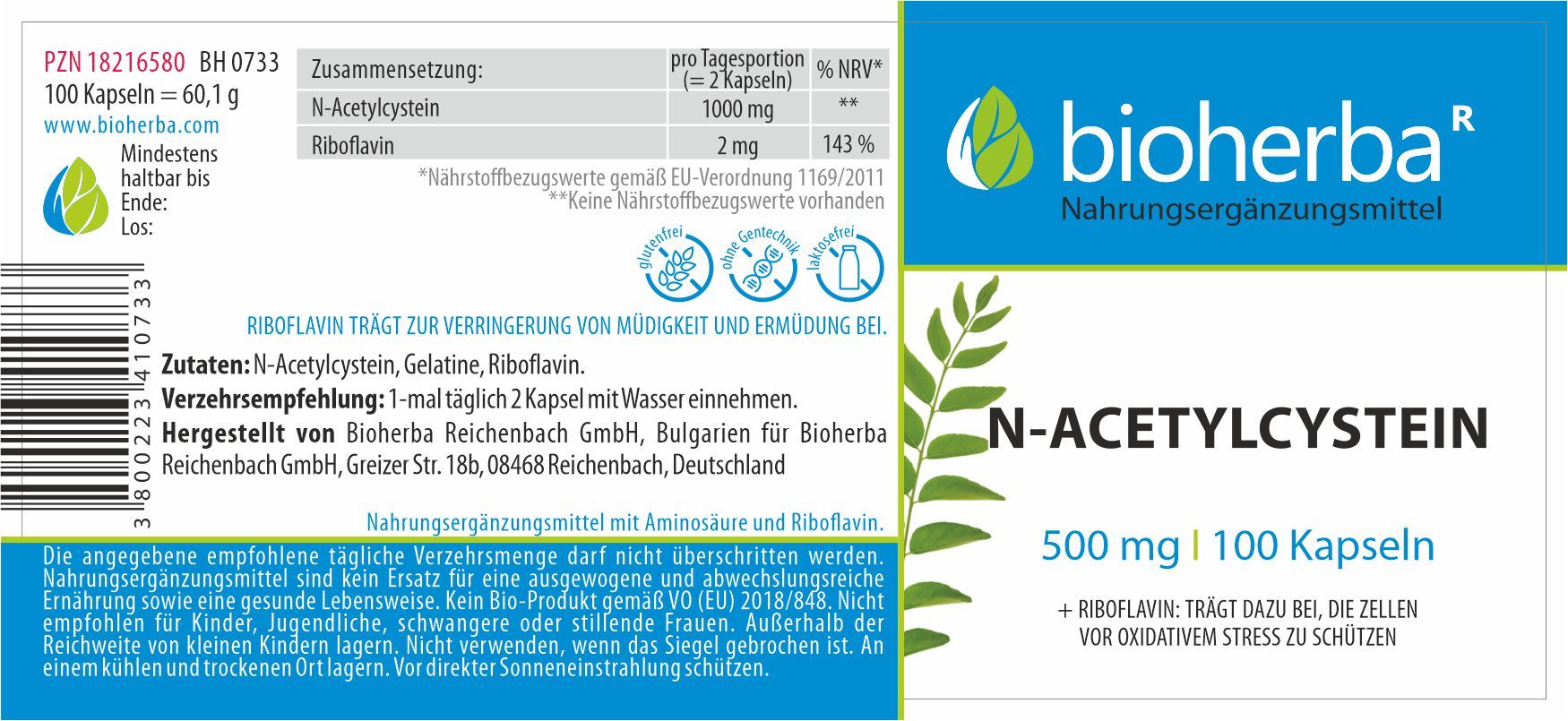 Bioherba N-Acetylcystein Kapseln