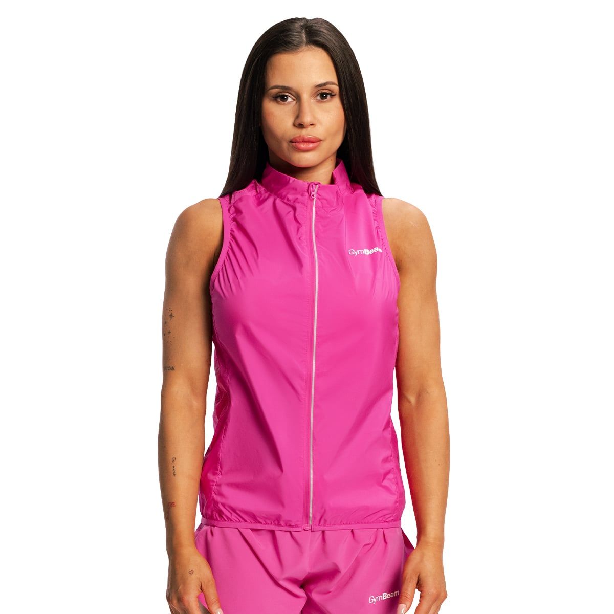 GymBeam Laufweste Damen slim ärmellos mit Reißverschluss in Lila 1 St
