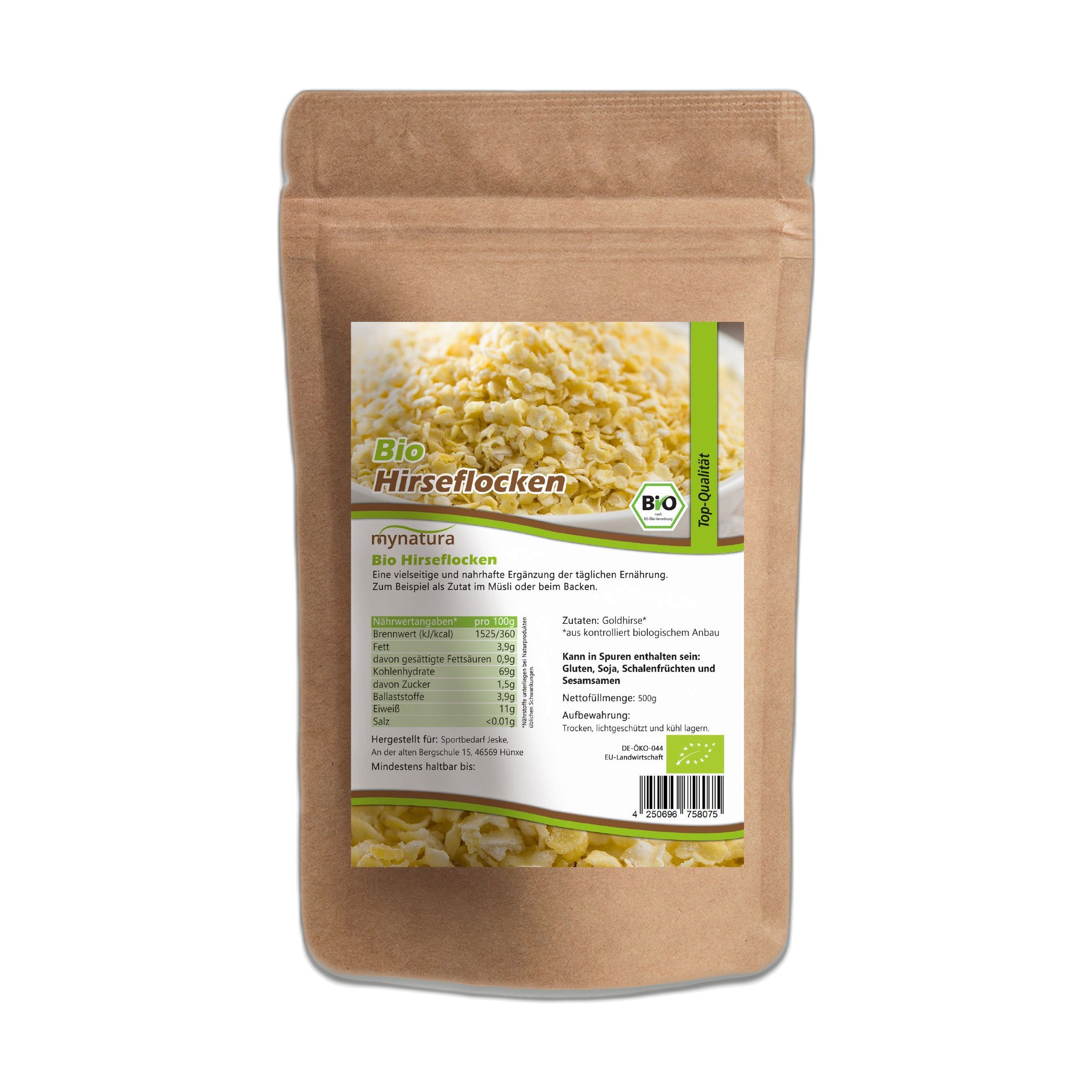 Mynatura Bio Hirseflocken aus Goldhirse 1000 g Flocken