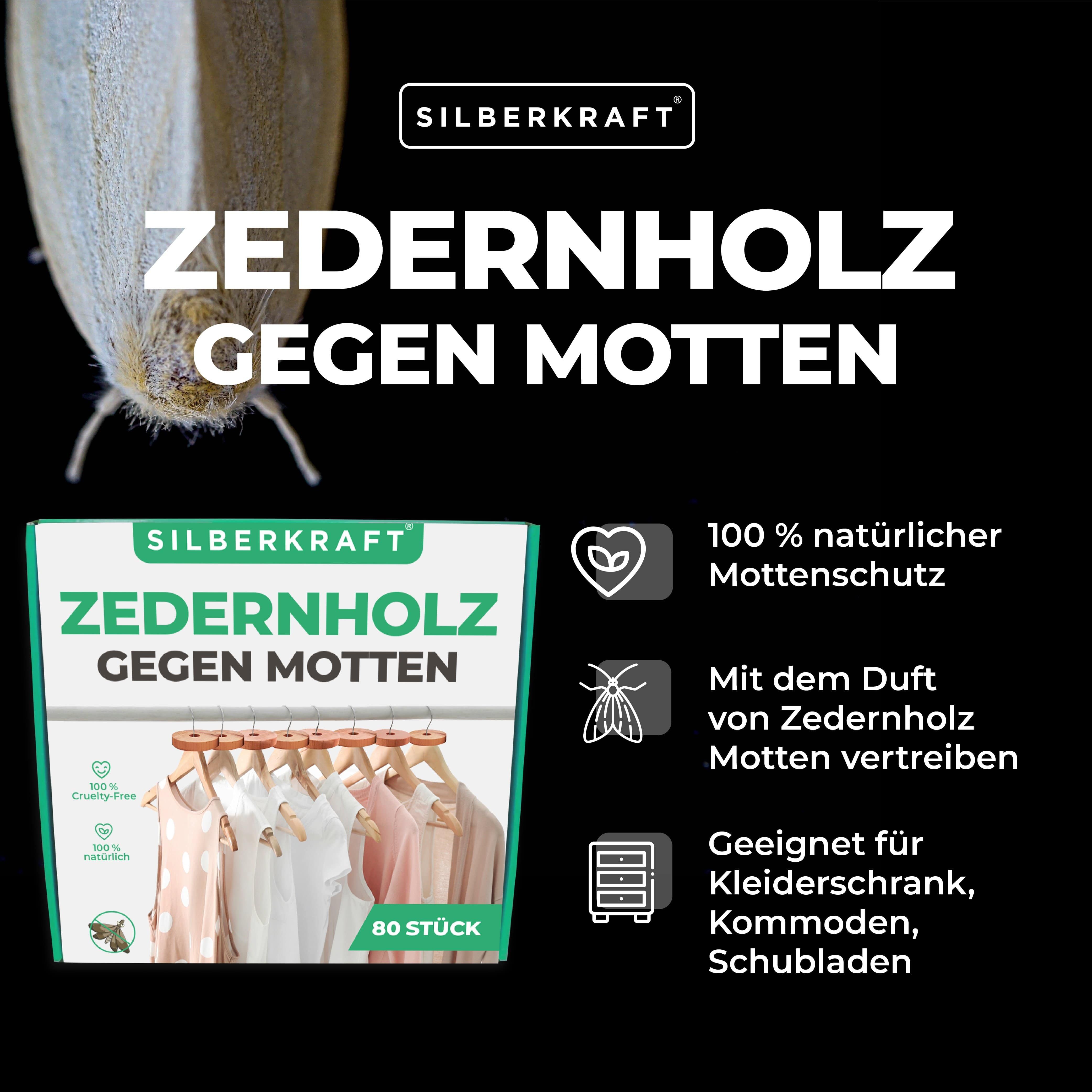 SILBERKRAFT Zedernholz Mottenschutz