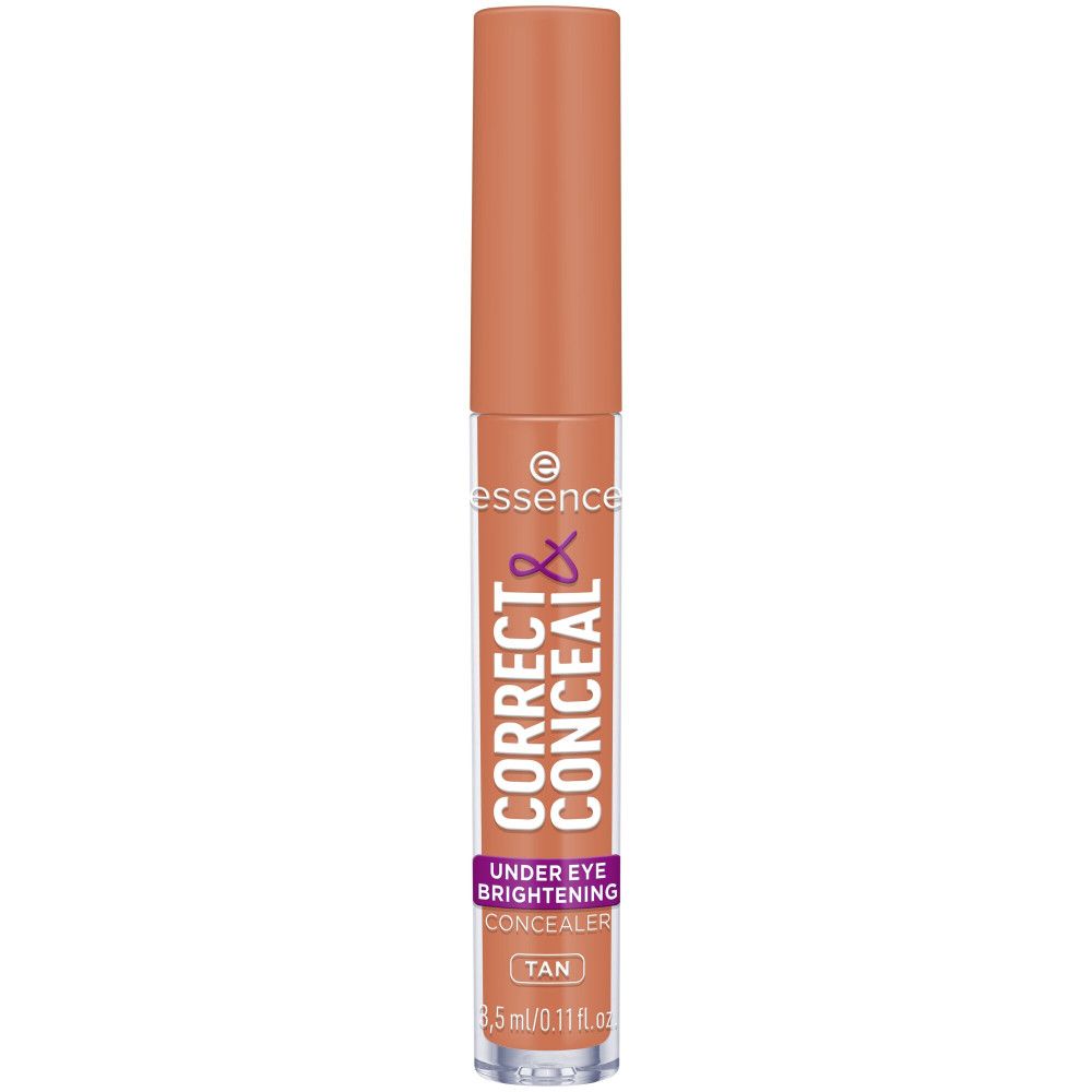 Flüssiger Concealer in einem Behälter. Aufschrift: Correct & Conceal, Under Eye Brightening Concealer, Tan.