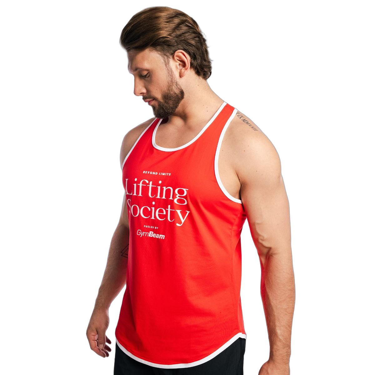 GymBeam Tanktop Herren Stringer locker mit tiefen Armlöchern in Flame