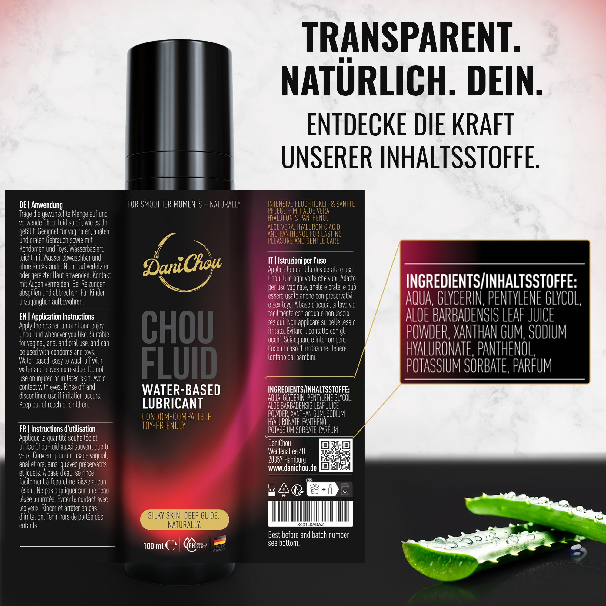 DaniChou ChouFluid Gleitgel wasserbasiert 100 ml