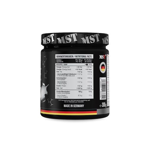 Rückseite der schwarzen Dose. Enthält Nährwertangaben und Informationen. Mit deutschem Flaggen-Design und E300-Kennzeichnung.