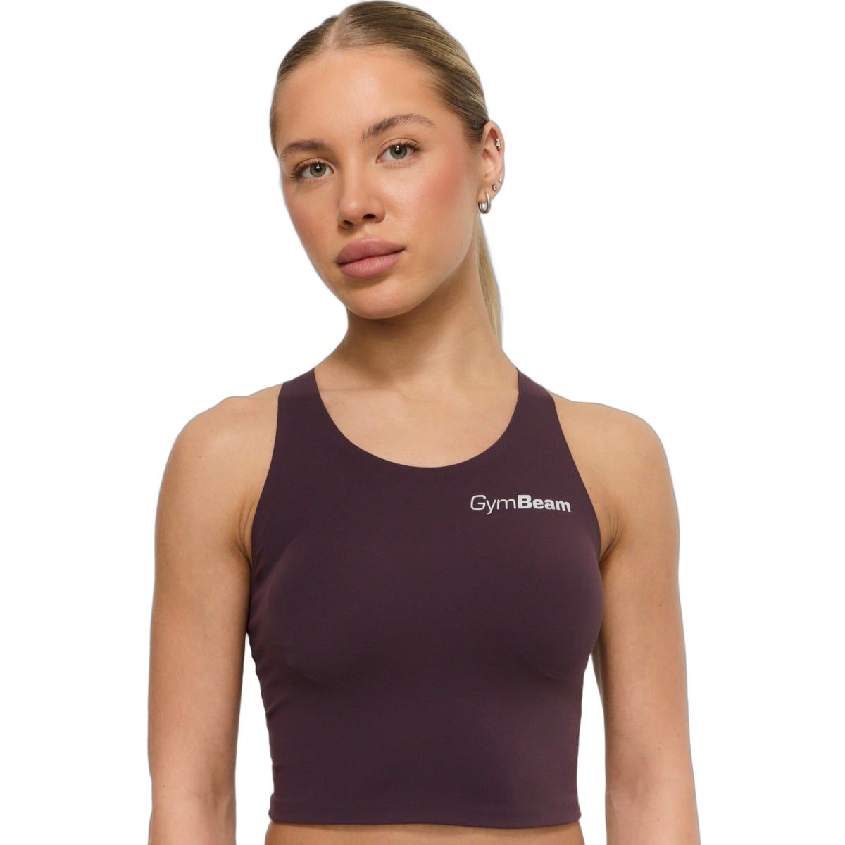 GymBeam Tanktop Damen slim cropped mit rundem Ausschnitt Berrywood 1 St