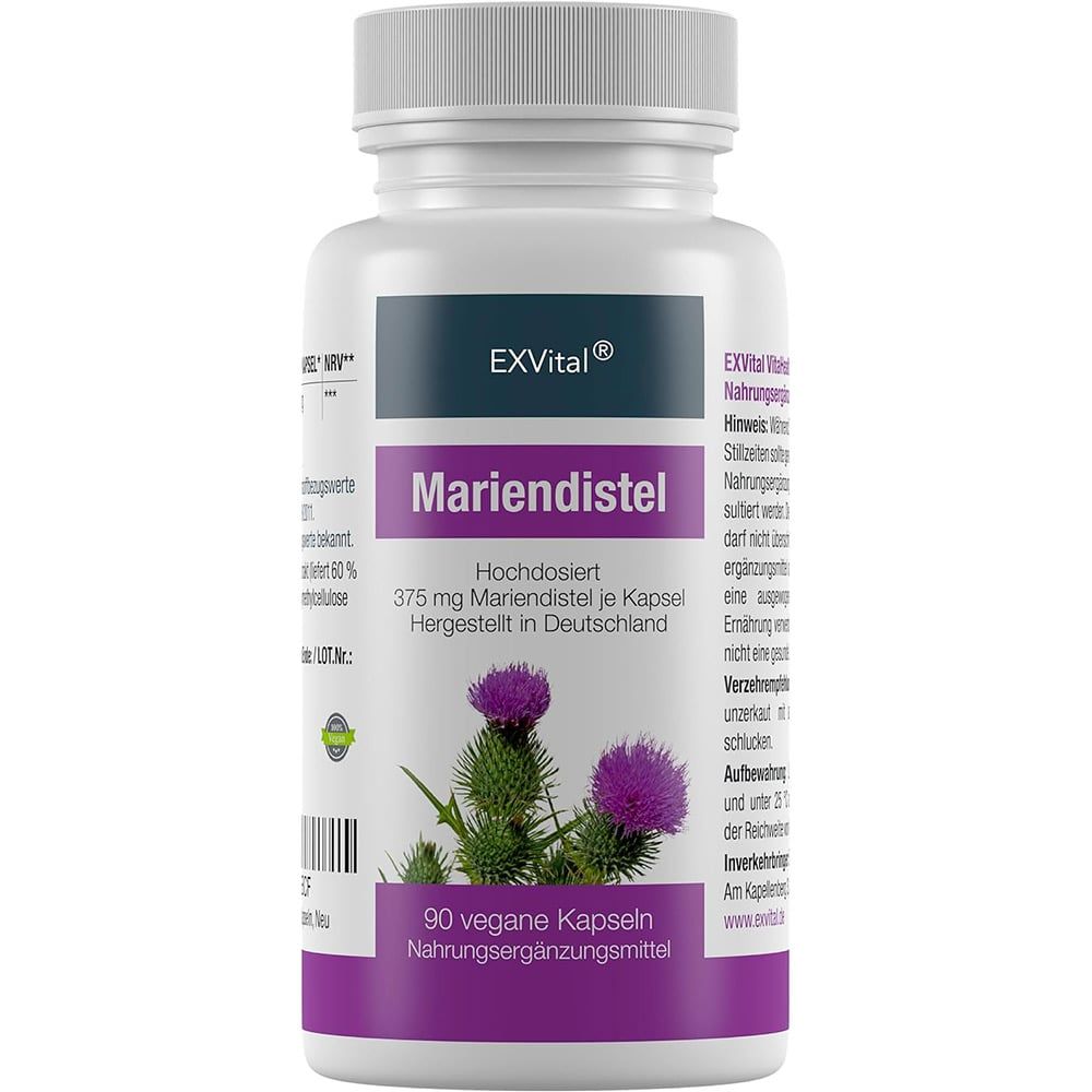 EXVital® Mariendistel Extrakt Kapseln - 60% Silymarin, hoch konzentriert