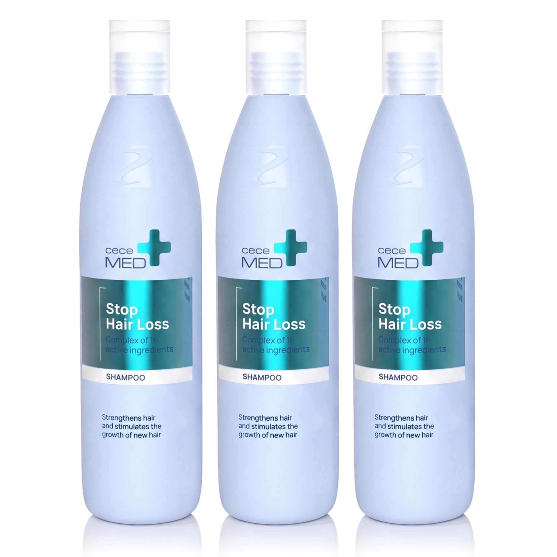 Cece MED Haarshampoo Repair gegen Haarausfall für Haarwachstum 3x300 ml Shampoo