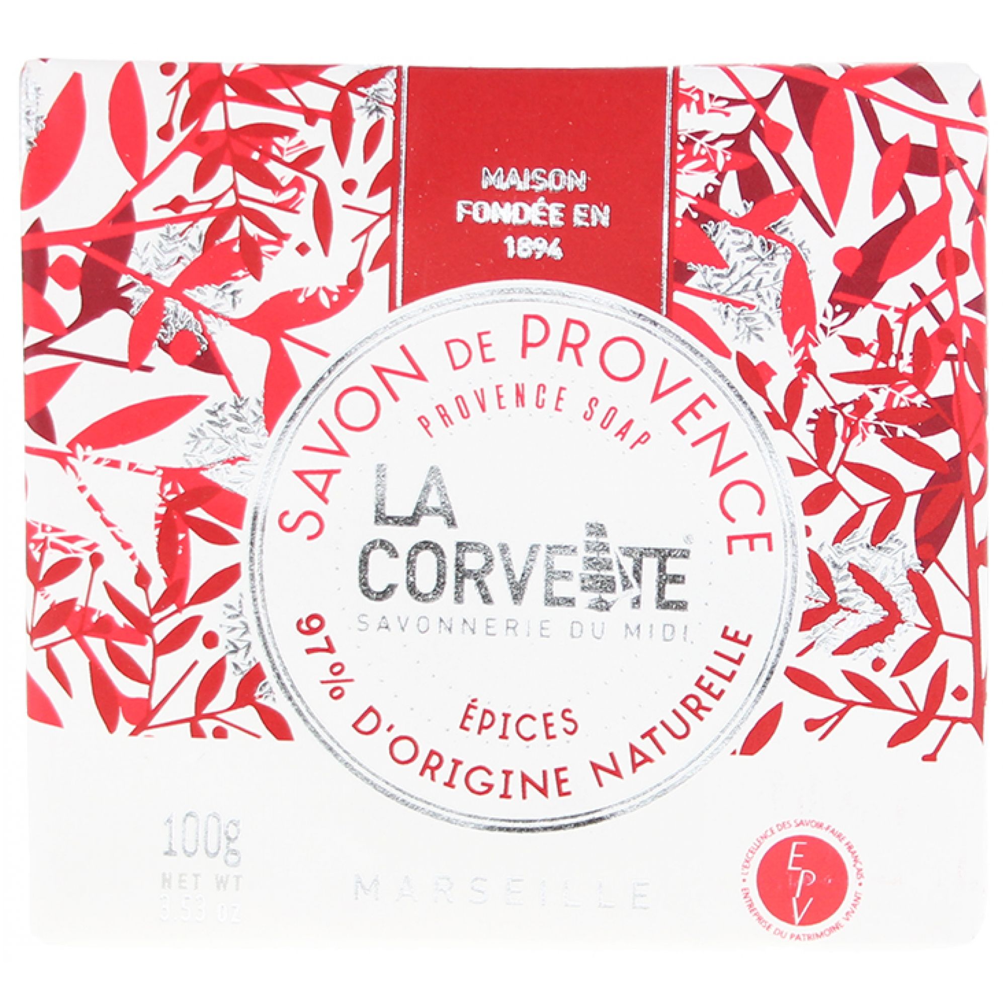 La Corvette Savon de Provence Gewürze 6,6x6,9x2,6 cm