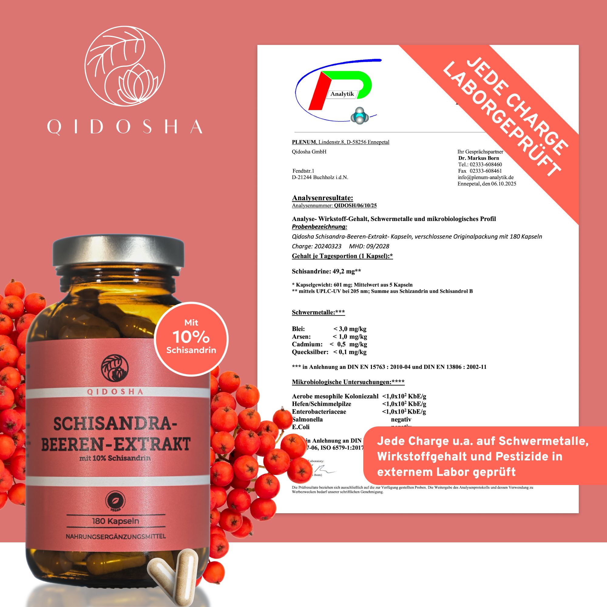 QIDOSHA Schisandra Extrakt mit 10% Schisandrin