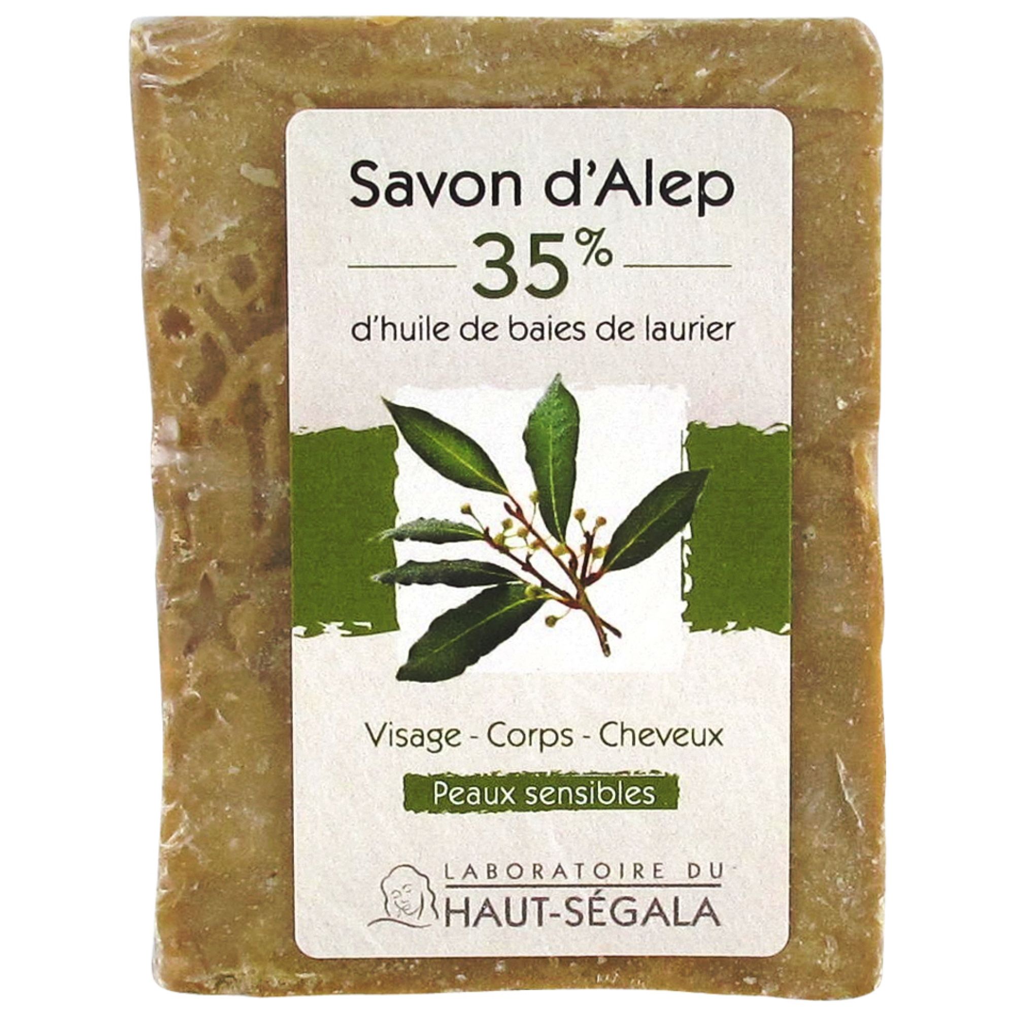 Labor des Oberen Ségala Aleppo-Seife 35% Lorbeer-Beeren 6,2x4,5x8,1 cm