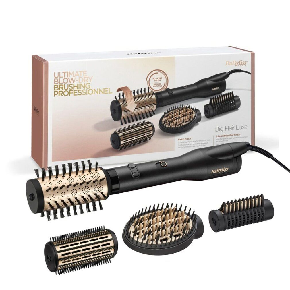 Produktverpackung mit Lockenstab und Zubehör. BaByliss Logo. Produktname.