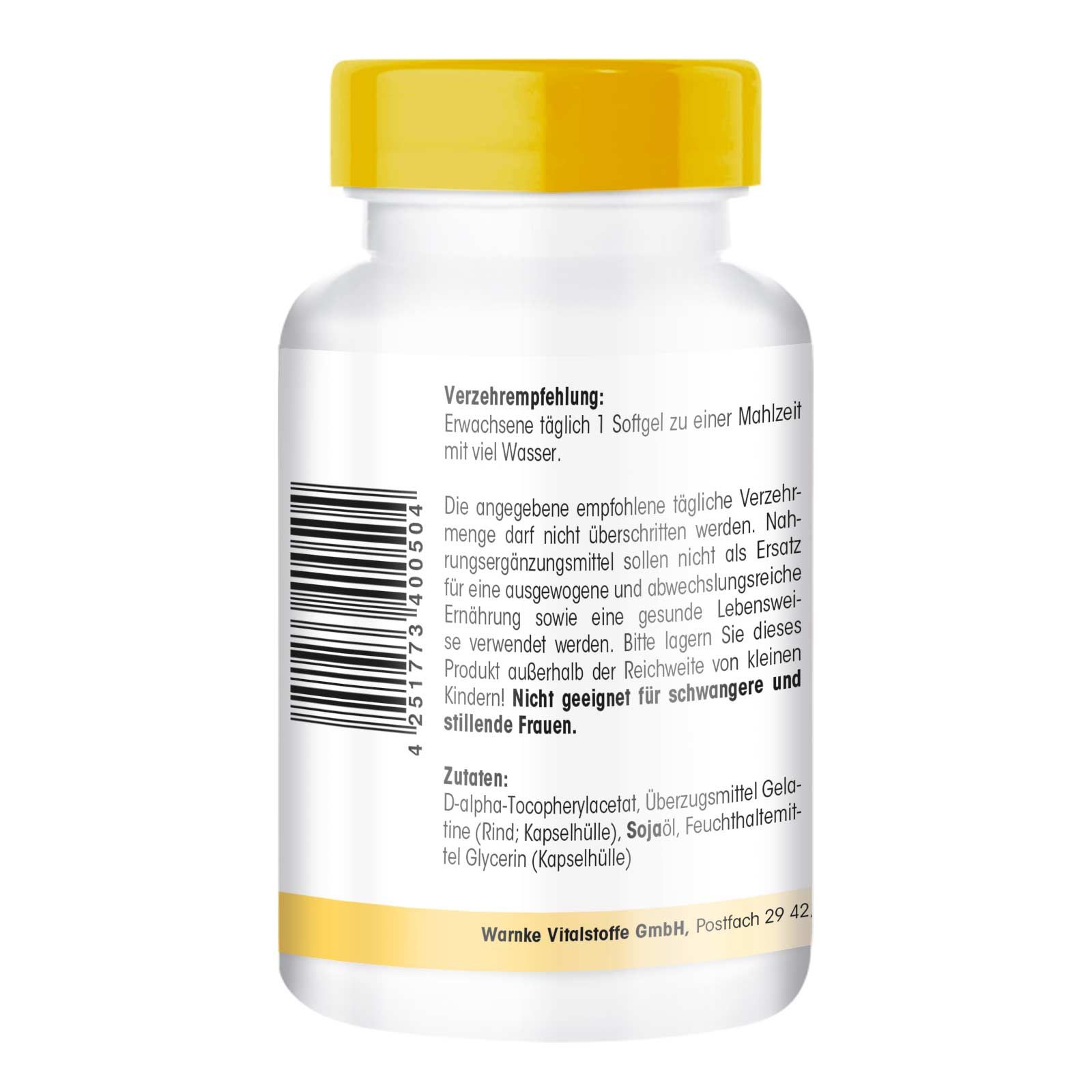 Warnke Vitalstoffe | Vitamin E 400 I.E.