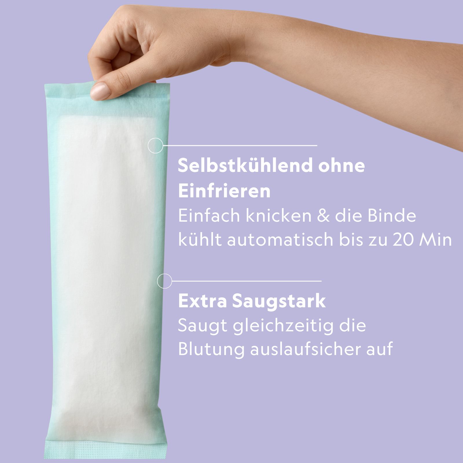 MyClarella® Wochenbett-Kühlbinden absorbierend & selbstkühlend 4 St Binden