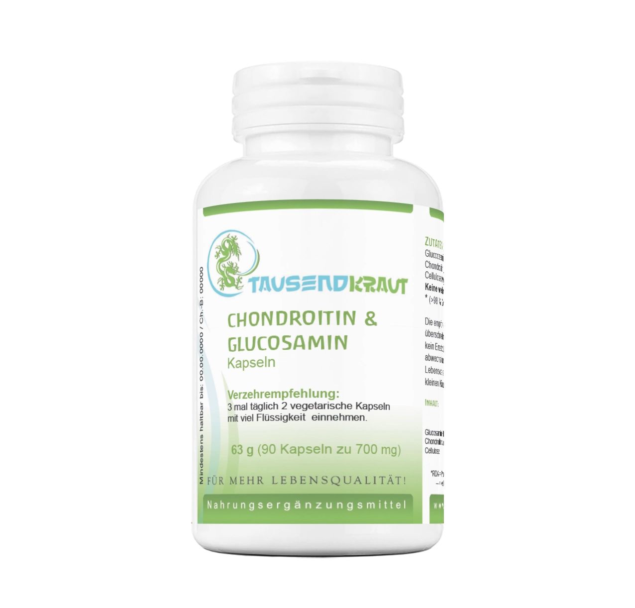 Tausendkraut Chondroitin & Glucosamin 90 Kapseln 0,063 kg Kaukapseln