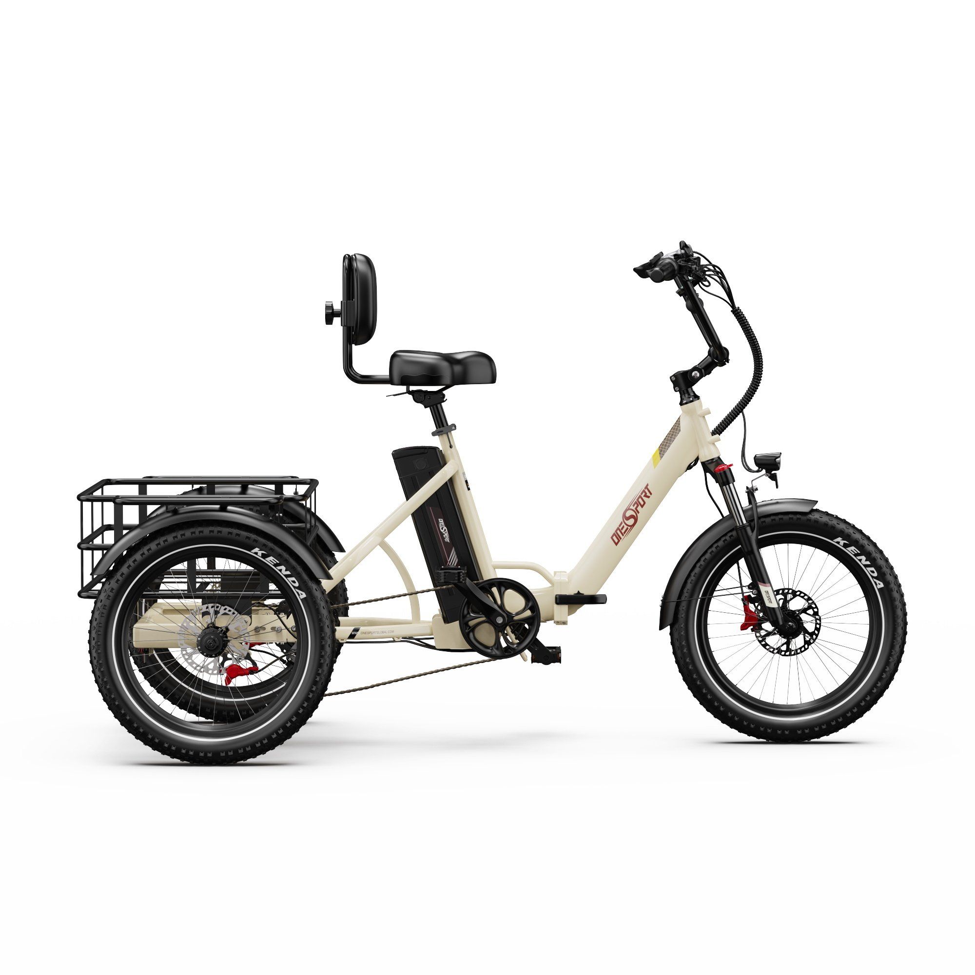 ONESPORT OT30 PRO E-Trike Lastenrad mit 500-W-Motor und 48-V-18-Ah-Akku
