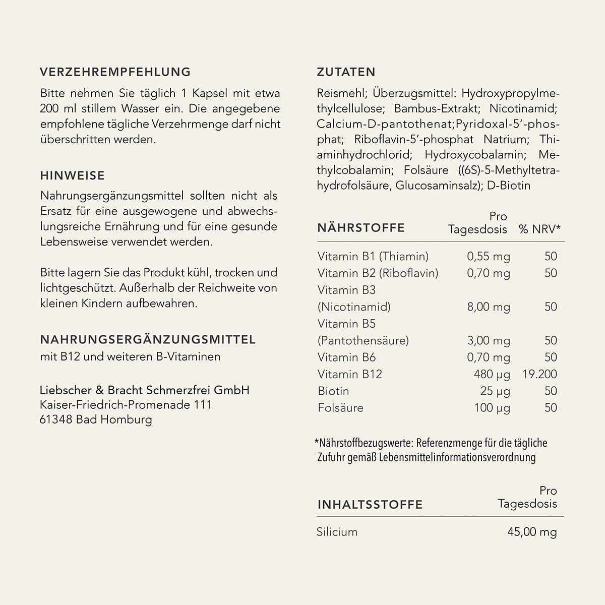 Liebscher & Bracht Vitamin B12+ Komplex