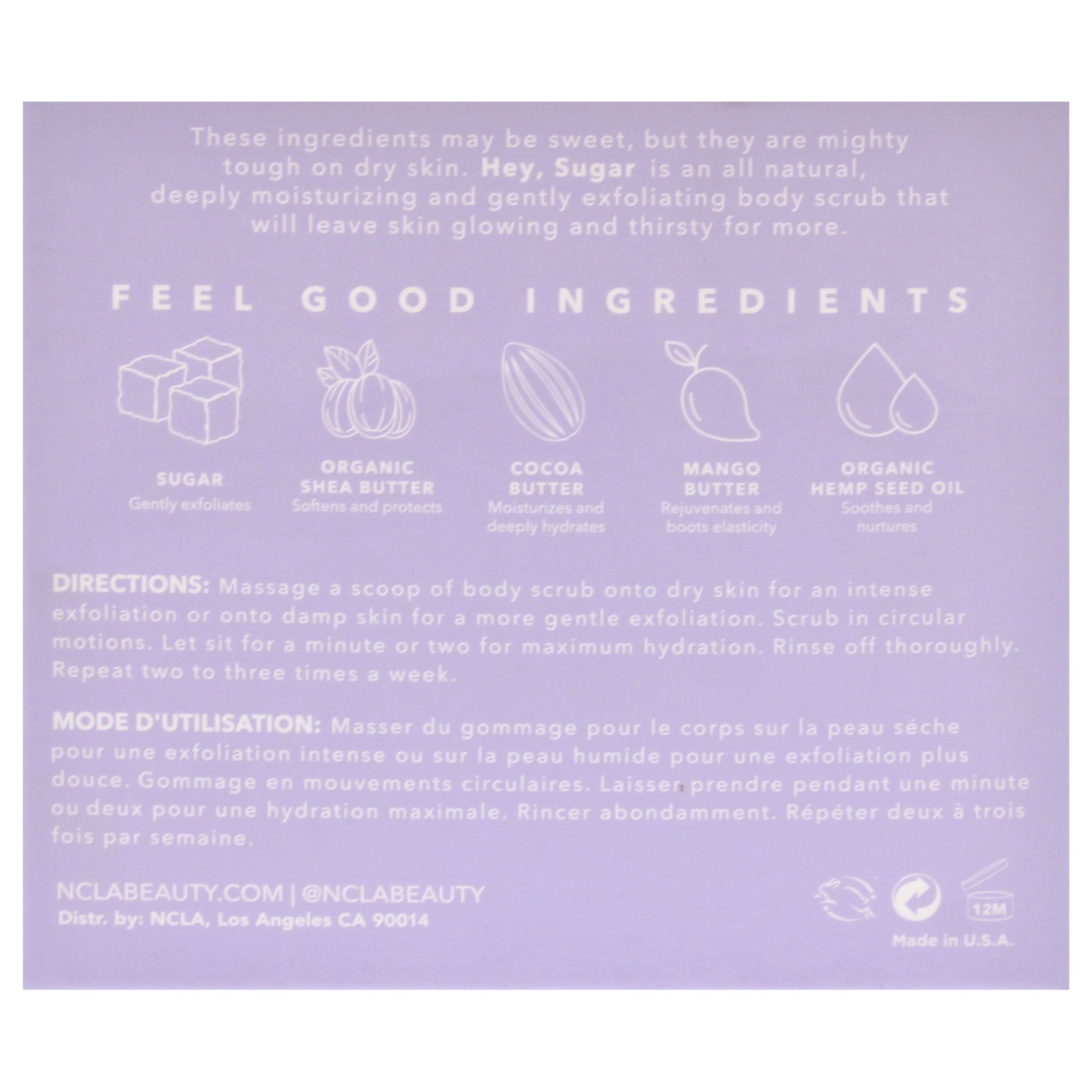 Hey Sugar natürlicher Körperpeeling - Birthday Cake von NCLA