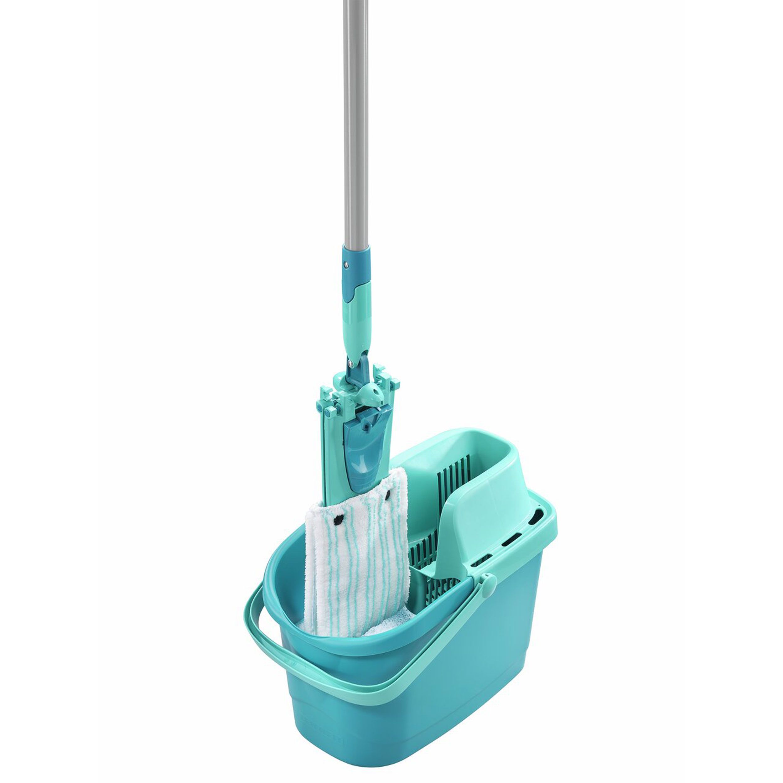 Leifheit Reinigungs-Set Combi Clean micro duo, Bodenwischer, Eimer, Pressaufsatz