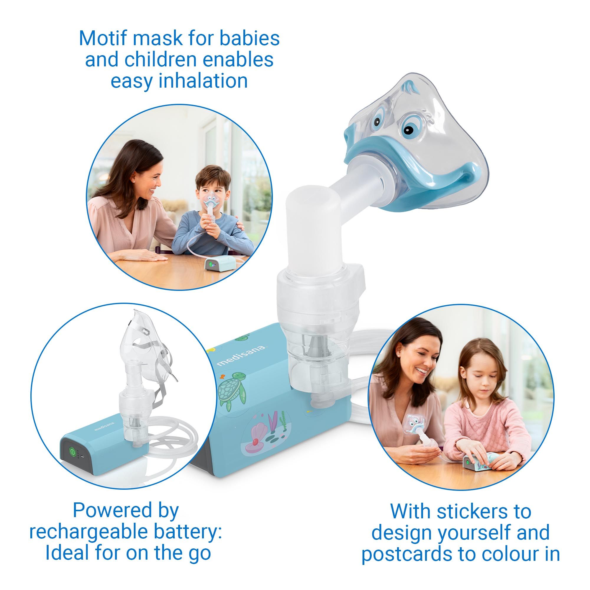 medisana IN 155 Kinder-Inhalator Vernebler für Asthma, Husten, Schnupfen