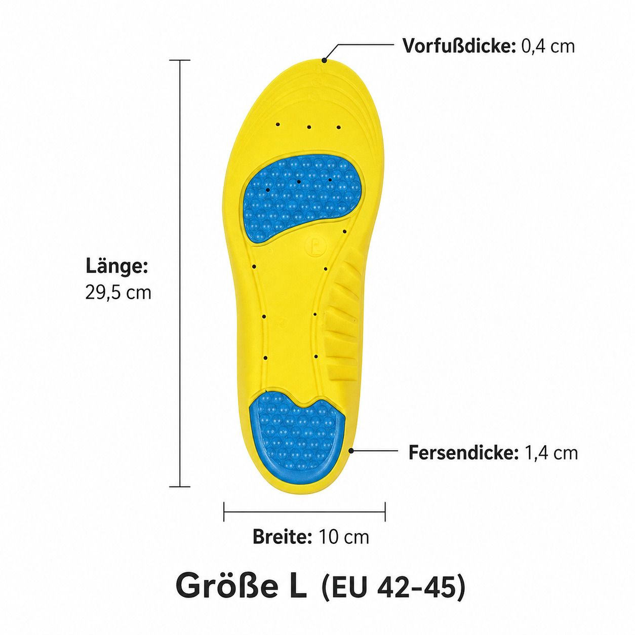 3D Einlegesohlen mit Gel Dämpfung, atmungsaktiv & zuschneidbar für Alltag & Sport