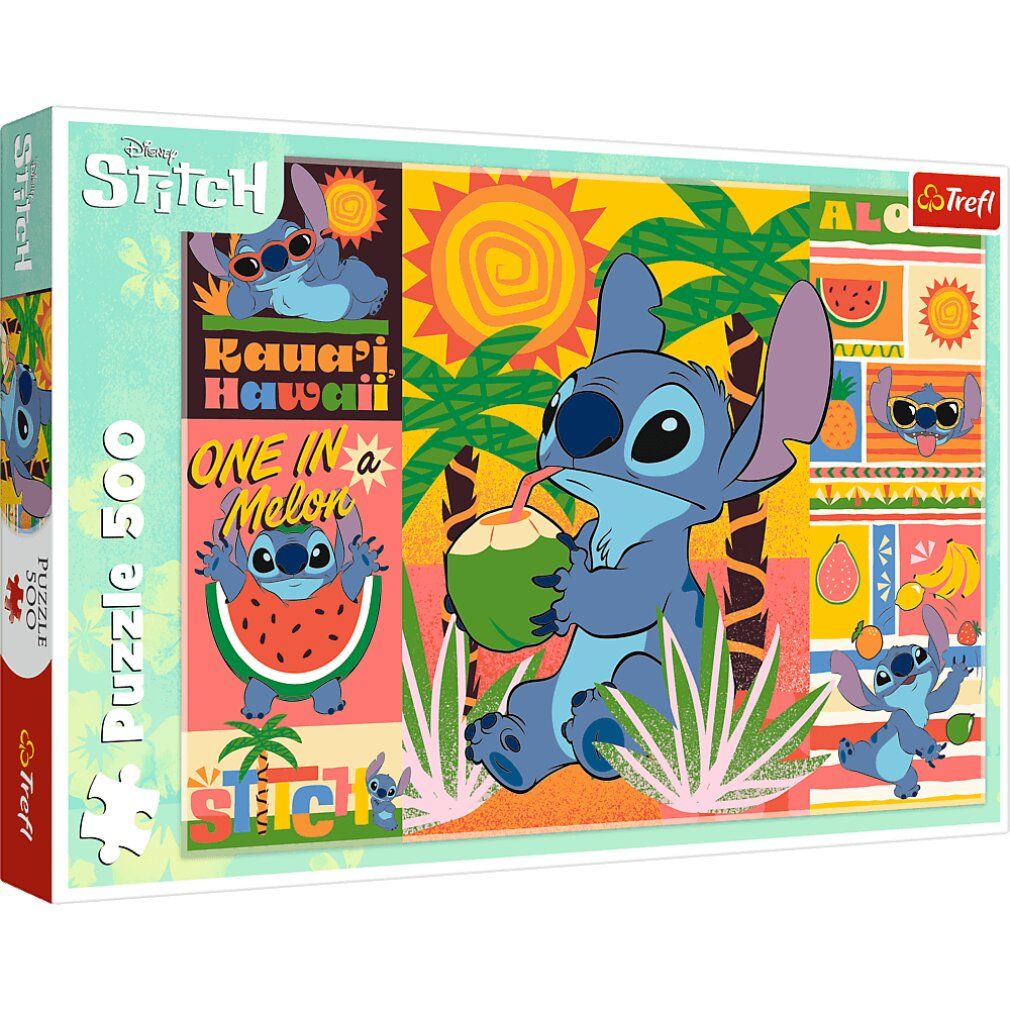 trefl Puzzle Lilo & Stitch: Urlaub mit Stitch 500 Teile