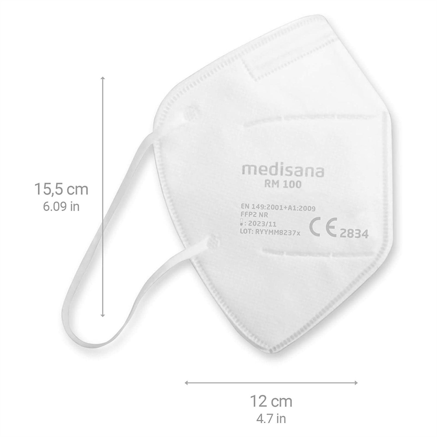 medisana RM 100 FFP2 Maske - 25 Stück Atemschutzmaske Atemmaske Gesichtsmaske