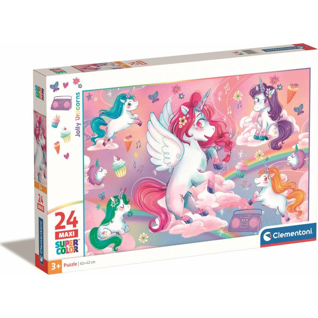 clementoni Puzzle Merry Unicorns maxi 24 Teile