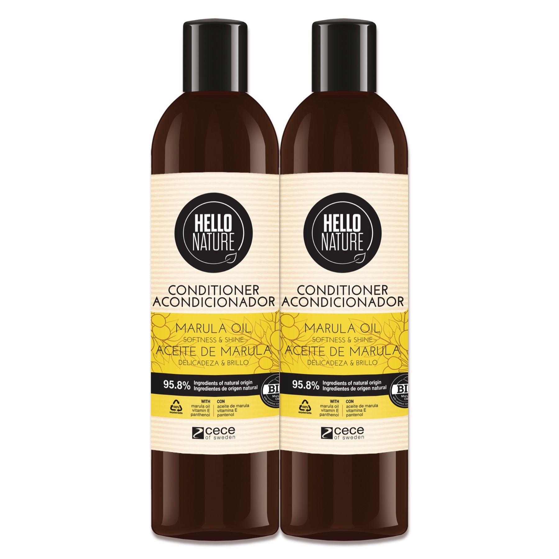 Hello Nature Haarspülung Marula Öl für Haarpflege Regeneration 2x300 ml