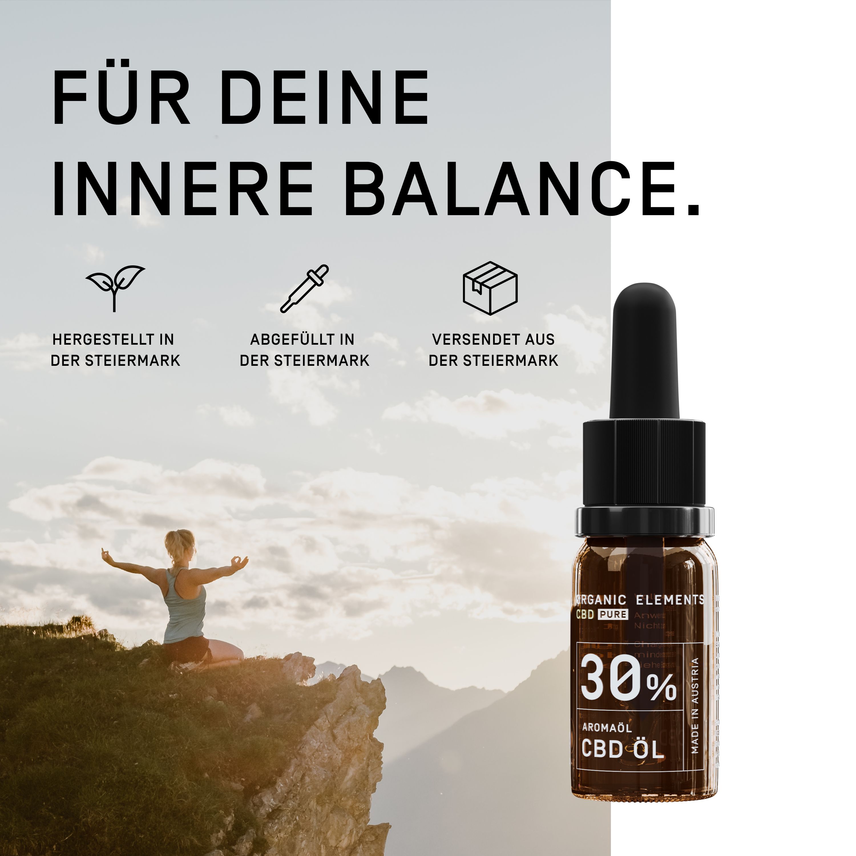 ORGANIC ELEMENTS Vollspektrum CBD-Öl 30% PURE