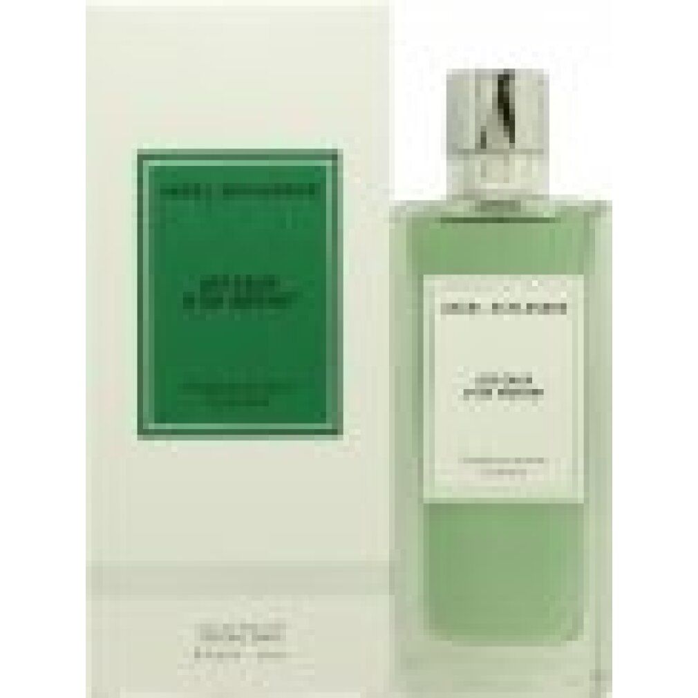 Glasflakon mit silbernem Deckel und Verpackung. Aufschrift: Angel Schlesser, Les Eaux d'un Instant, Mediterranean Cypress.