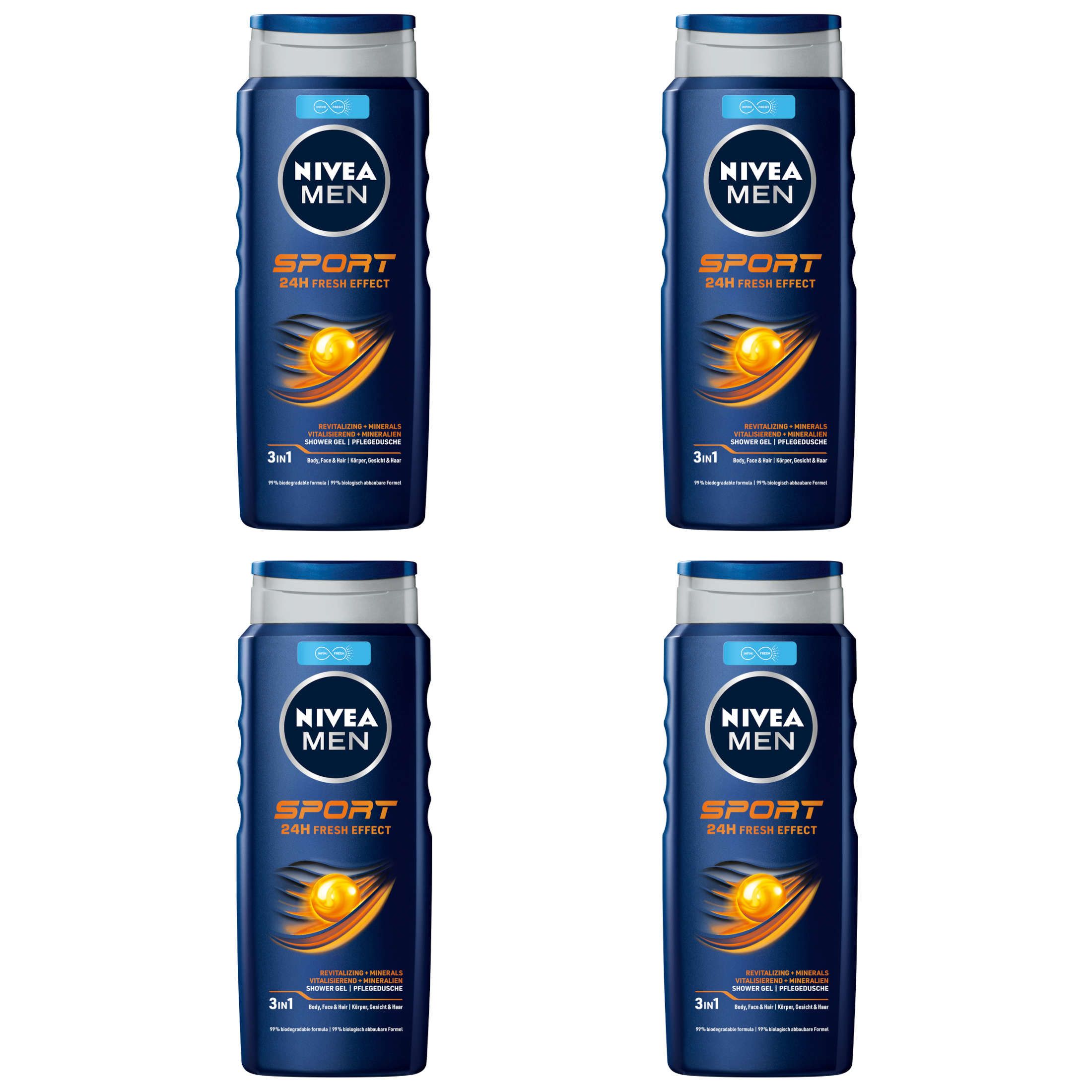 NIVEA MEN Pflegedusche Sport 3in1 Duschgel vitalisierend erfrischend