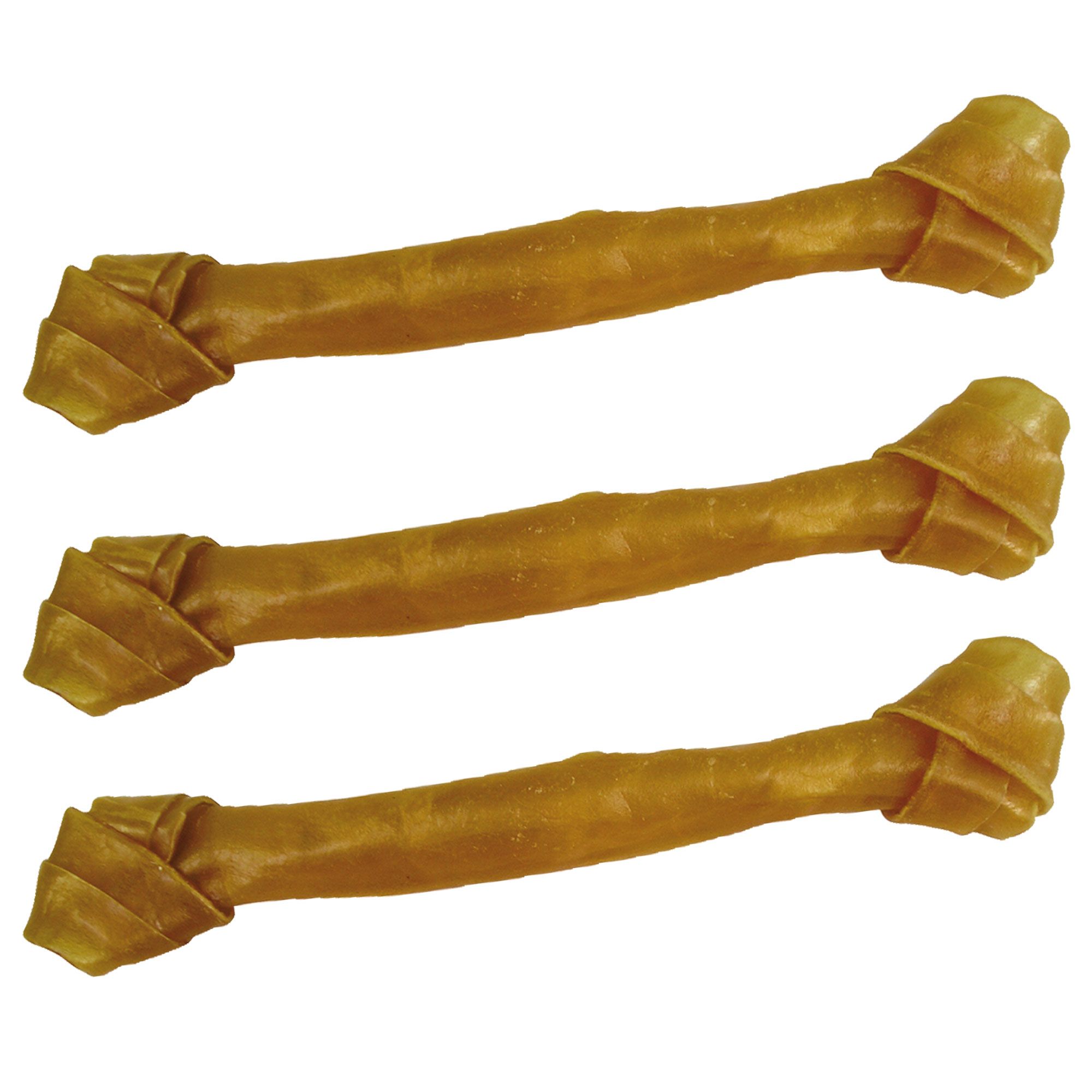 Schecker 18cm - geknotete Kauknochen - Rinderhaut