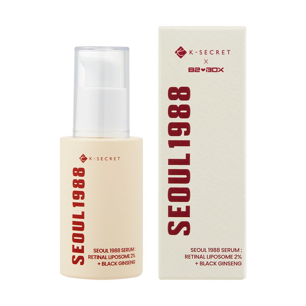Flasche und Verpackung von SEOUL 1988 Serum mit Pumpspender.