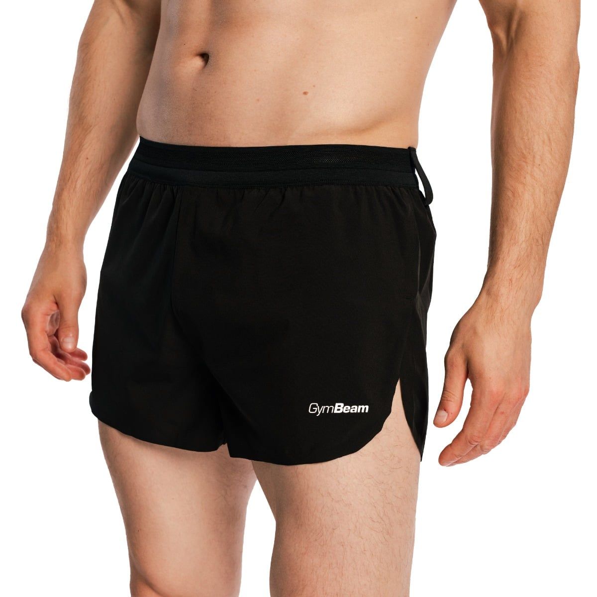 GymBeam Shorts Herren regular mit Gummizug und Taschen Pulse X Running schwarz