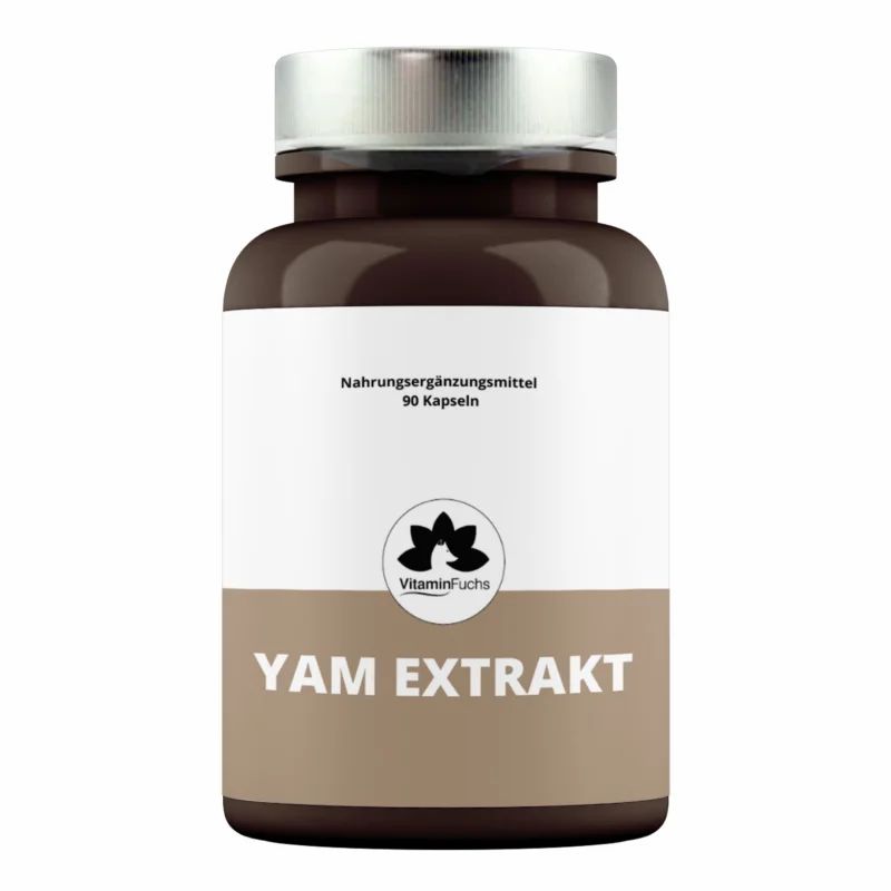 Mexican Wild Yam Kapseln mit Yam Wurzel Extrakt hochdosiert -  20% Diosgenin von VitaminFuchs