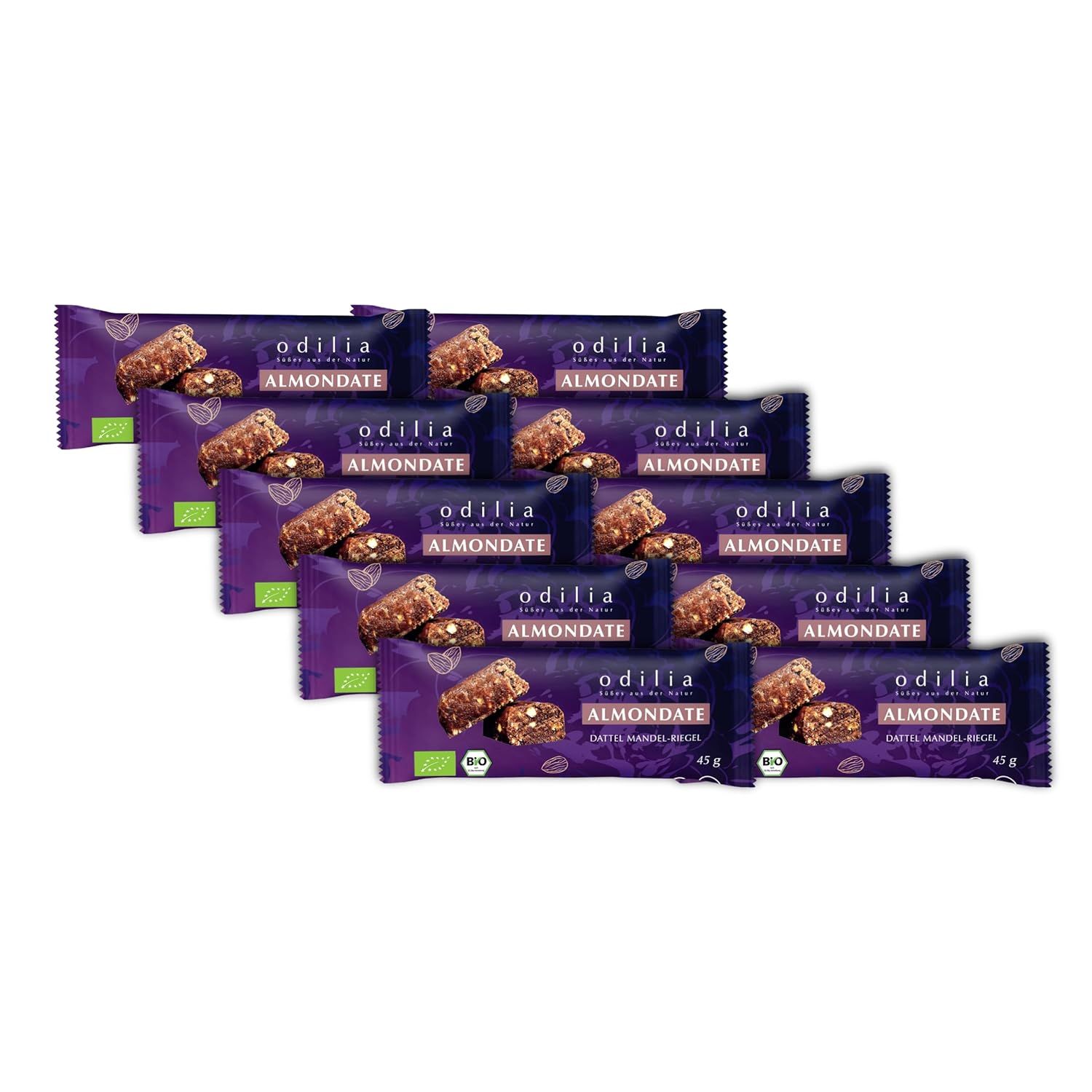 odilia AlmonDate Bio Dattel-Mandelriegel 10x45 g Riegel