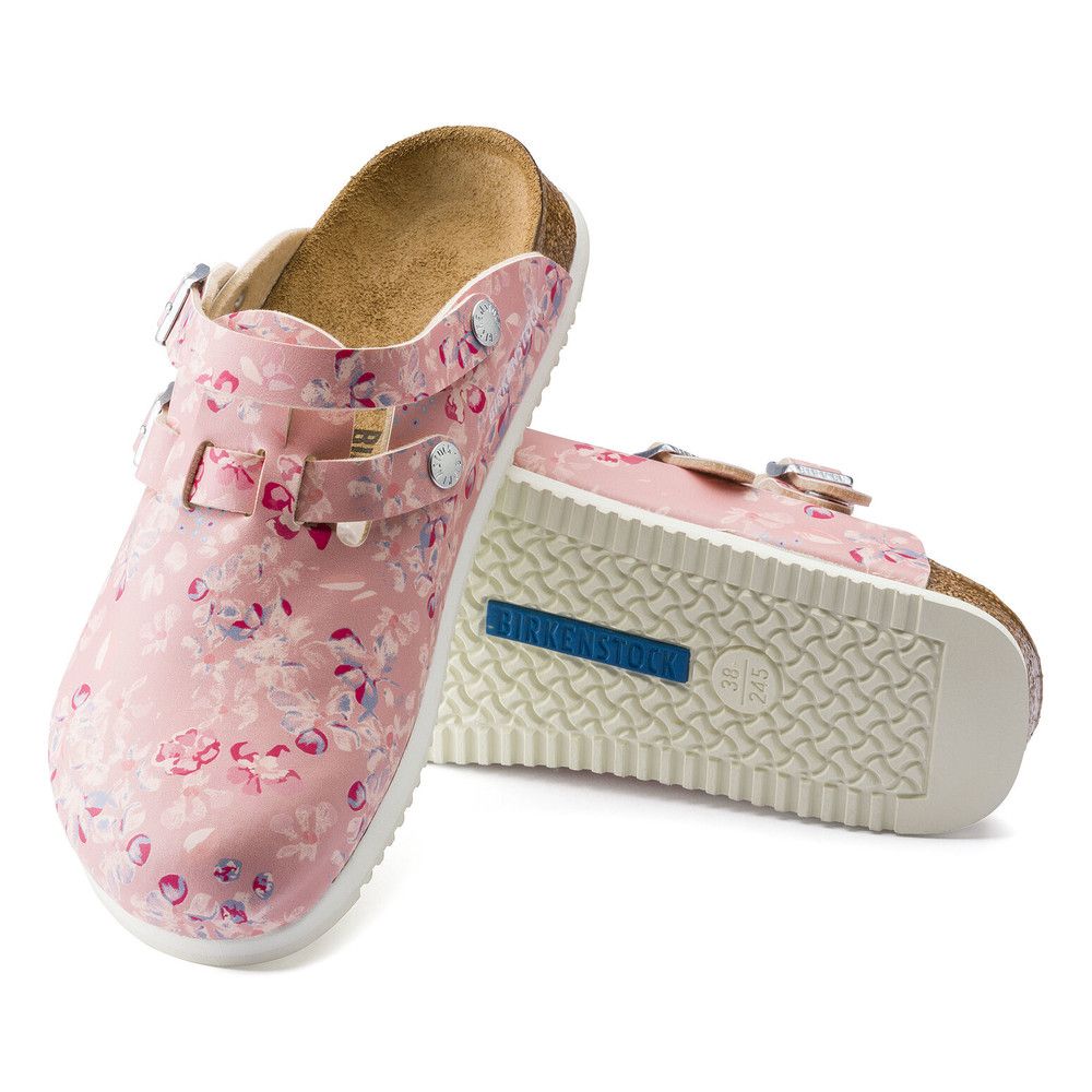 Birkenstock Kay SL Pantolette Flower Field Rose schmale Weite Gr. 36