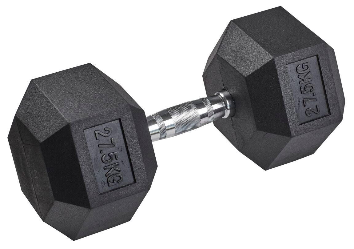 tanga sports® Gummi-Kurzhantel HEX, 27,5 kg