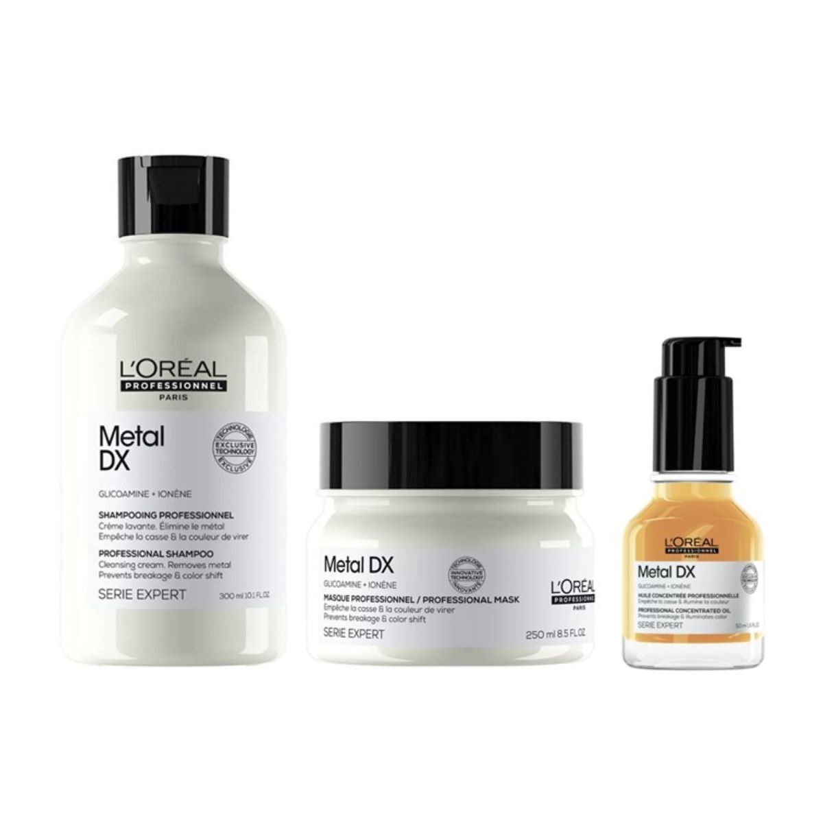 L'Oreal Professionnel Metal DX Bundle Shampoo, Maske & Oil 600 ml