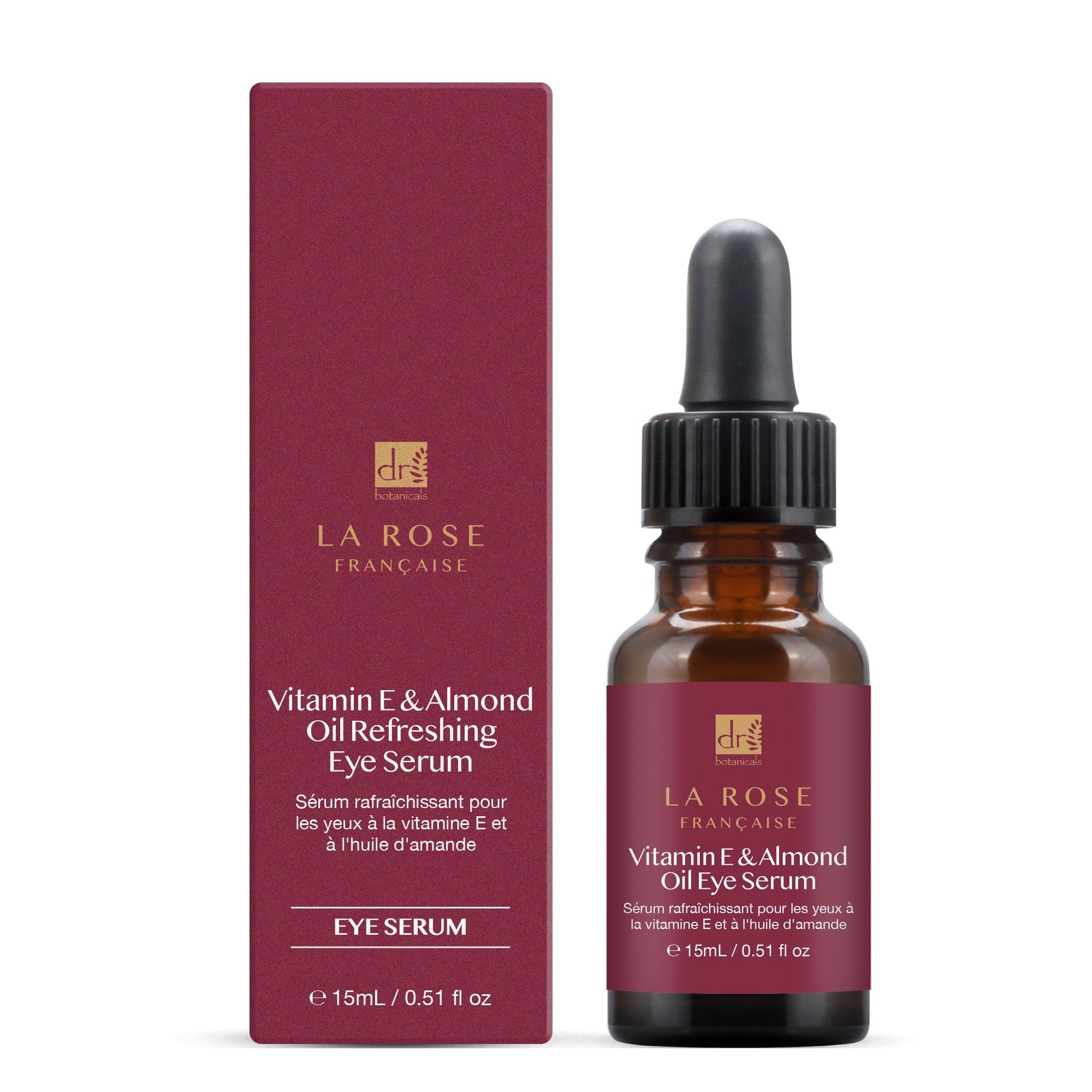 Dr. Botanicals Vitamin E & Mandelöl erfrischendes Augenserum 15ml.