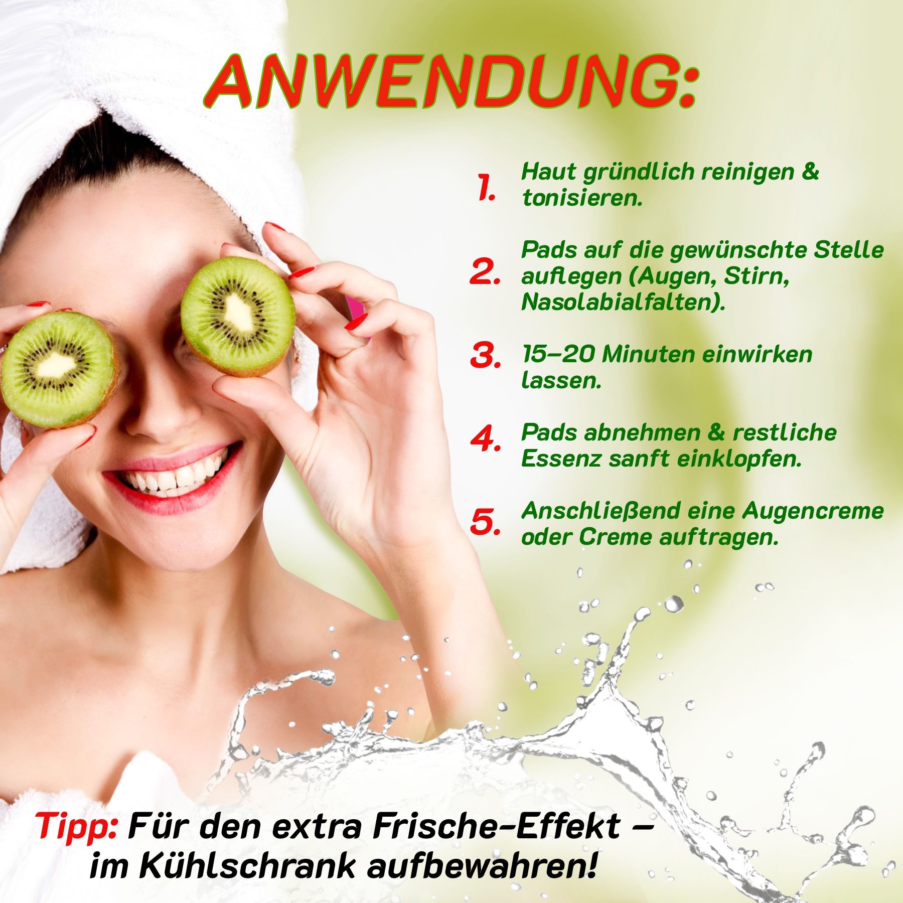 P-Beauty Augenpads Hydrogel Anti Aging Kiwi