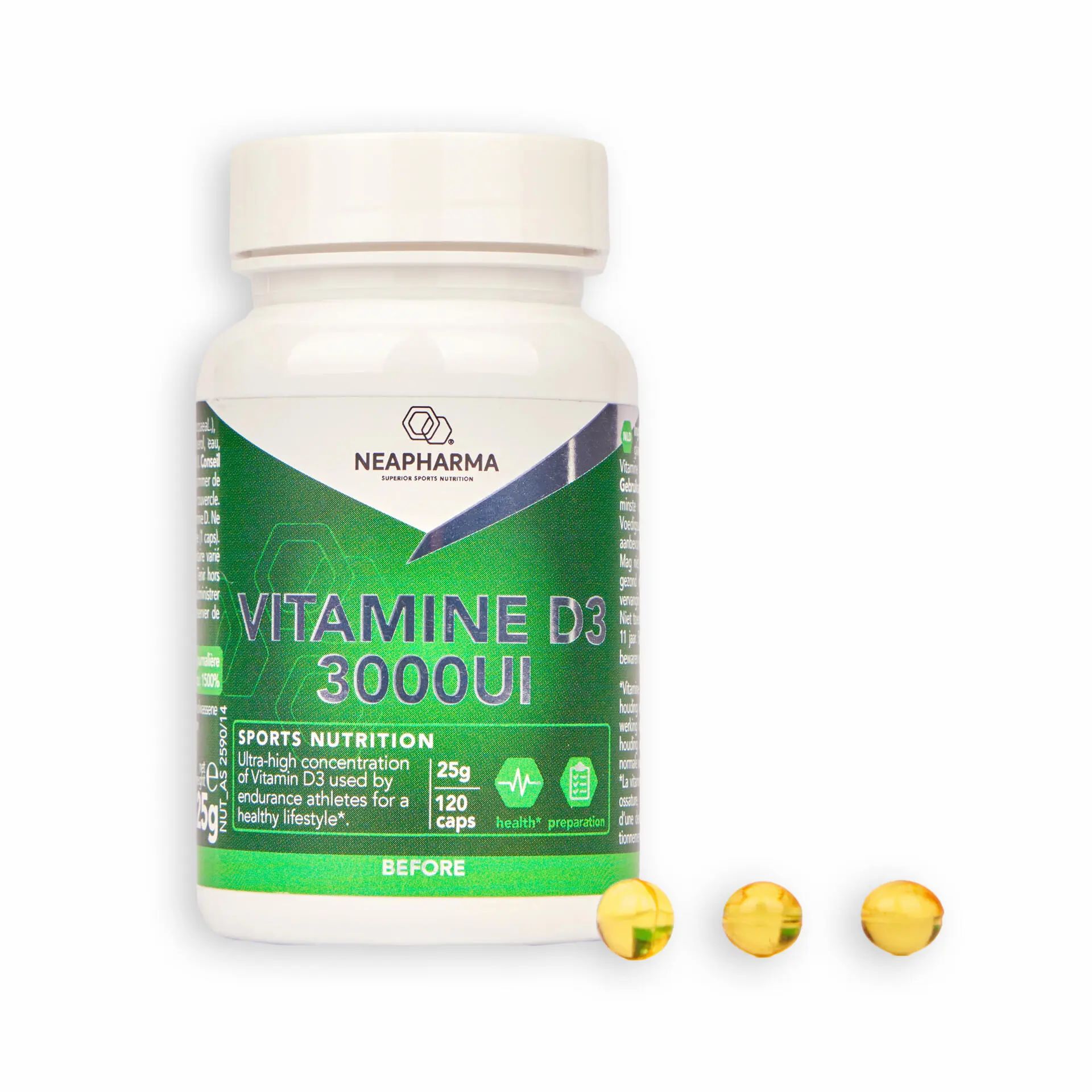 Neapharma Vitamin D3 3000 IE 120 St Perlen