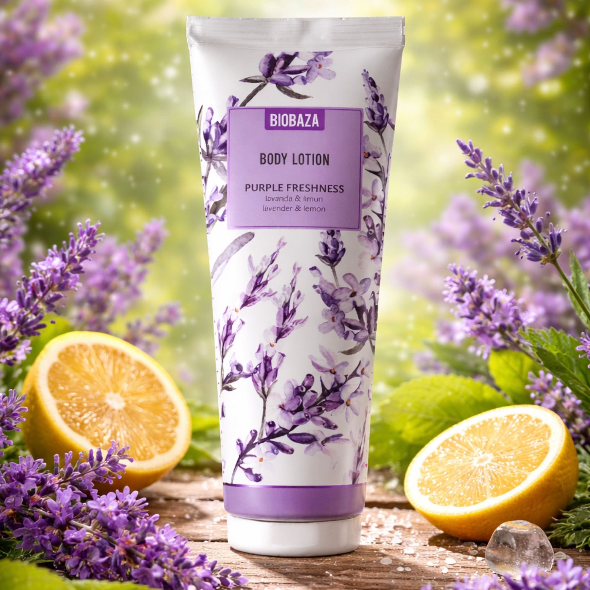 BIOBAZA Purple Freshness Beruhigende Körperlotion