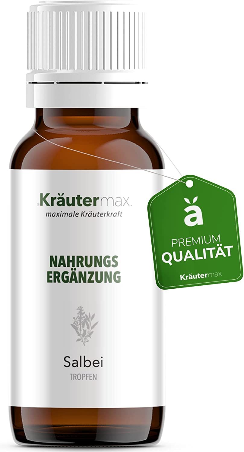 Kräutermax Salbei Tropfen mit Extrakt aus Salbeiblätter (Salvia officinalis)