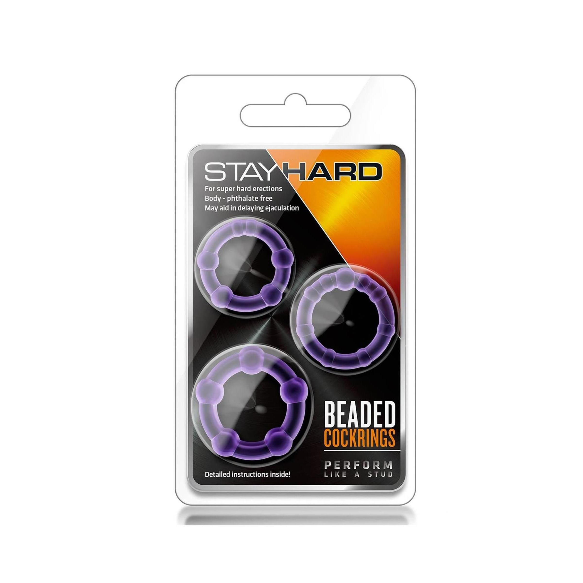 Blush - STAY HARD BEADED COCKRINGS