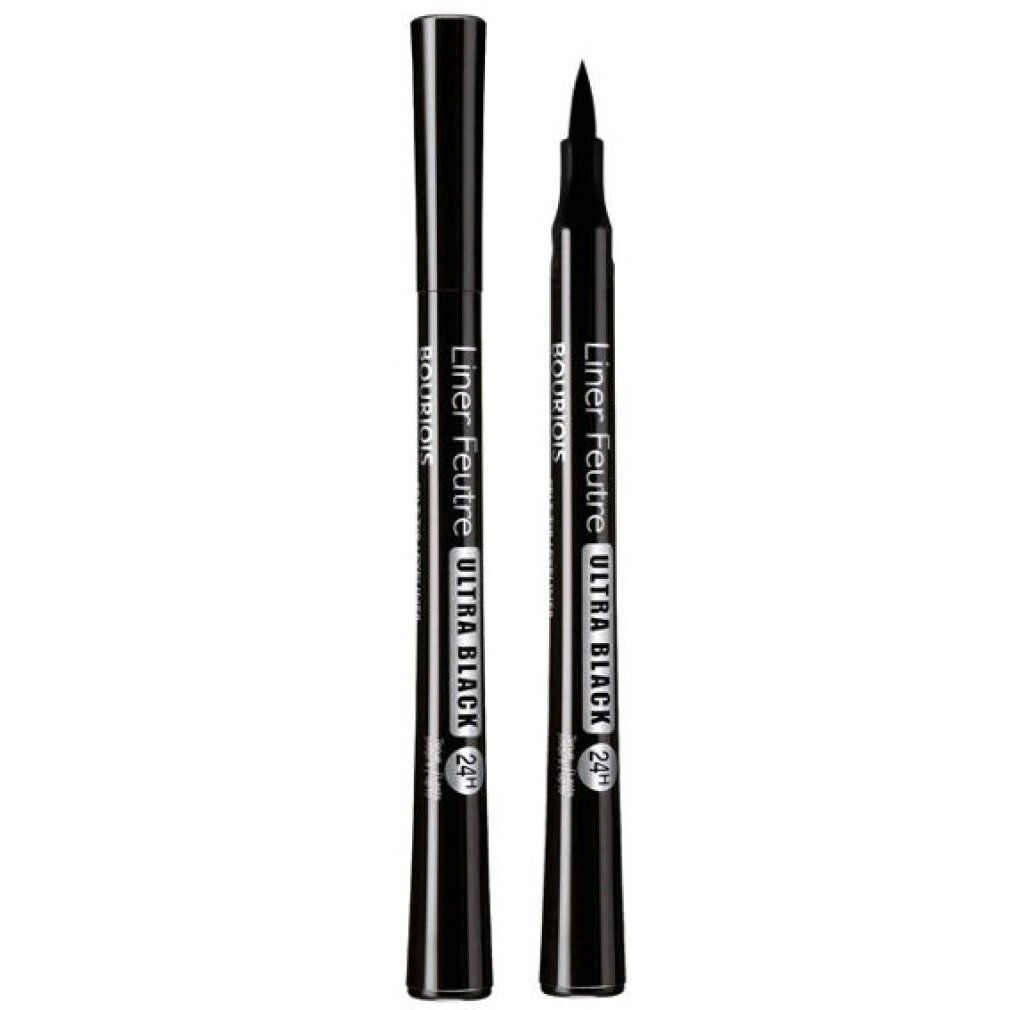 Schwarzer Eyeliner mit Kappe. Aufschrift: Liner Feutre Ultra Black.