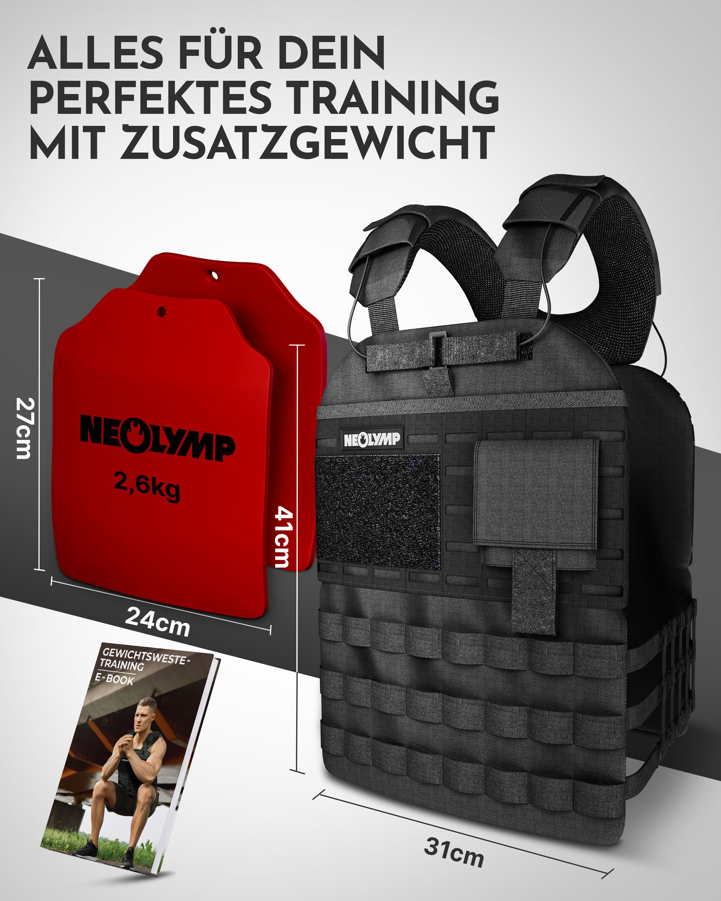 NEOLYMP Zusatzgewicht für Gewichtsweste 2 x 2,6kg
