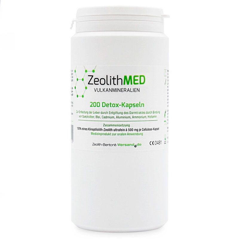 Zeolith MED Kapseln, 100% reines Klinoptilolith-Vulkanmineral